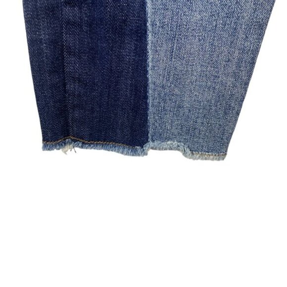 Kut From The Kloth Reese Ankle Crop Straight Leg Two Tone Raw Hem Jeans US 2 - Picture 8 of 15